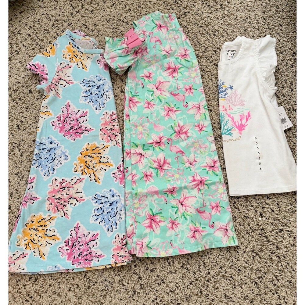 Girls Crown & Ivy Lot Dresses and top - Size 5